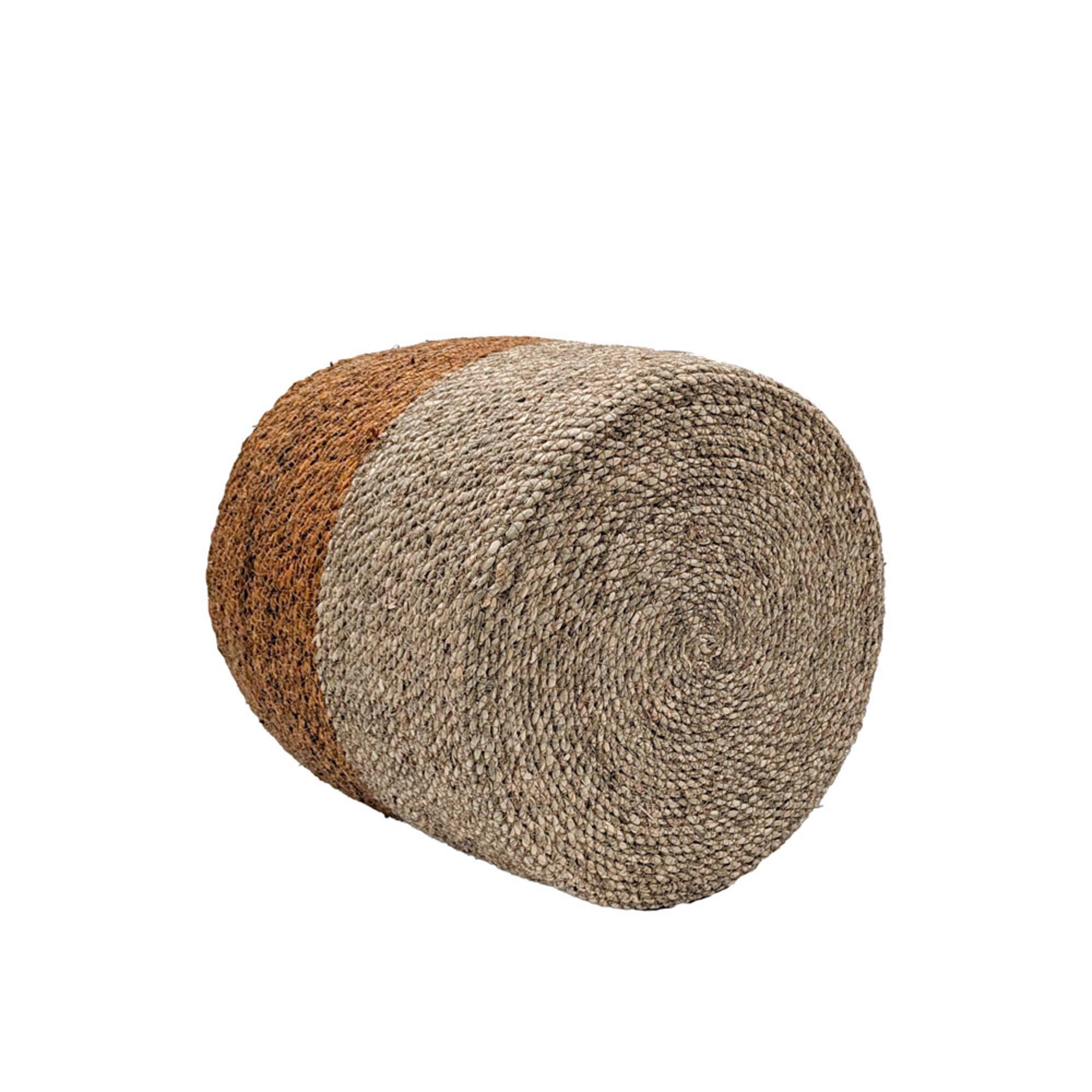 12" Terra Cotta Stripes Seagrass Basket by Ashland®